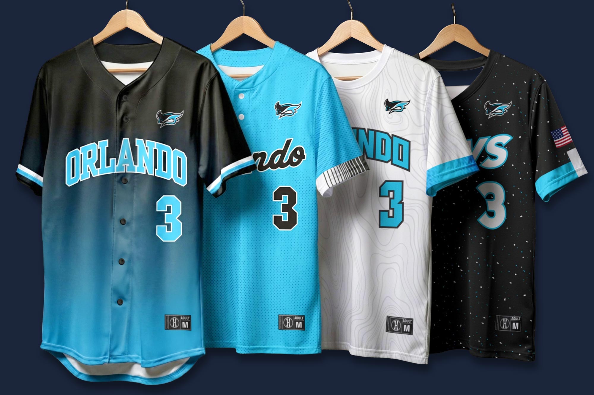 Dye sublimation printed jerseys