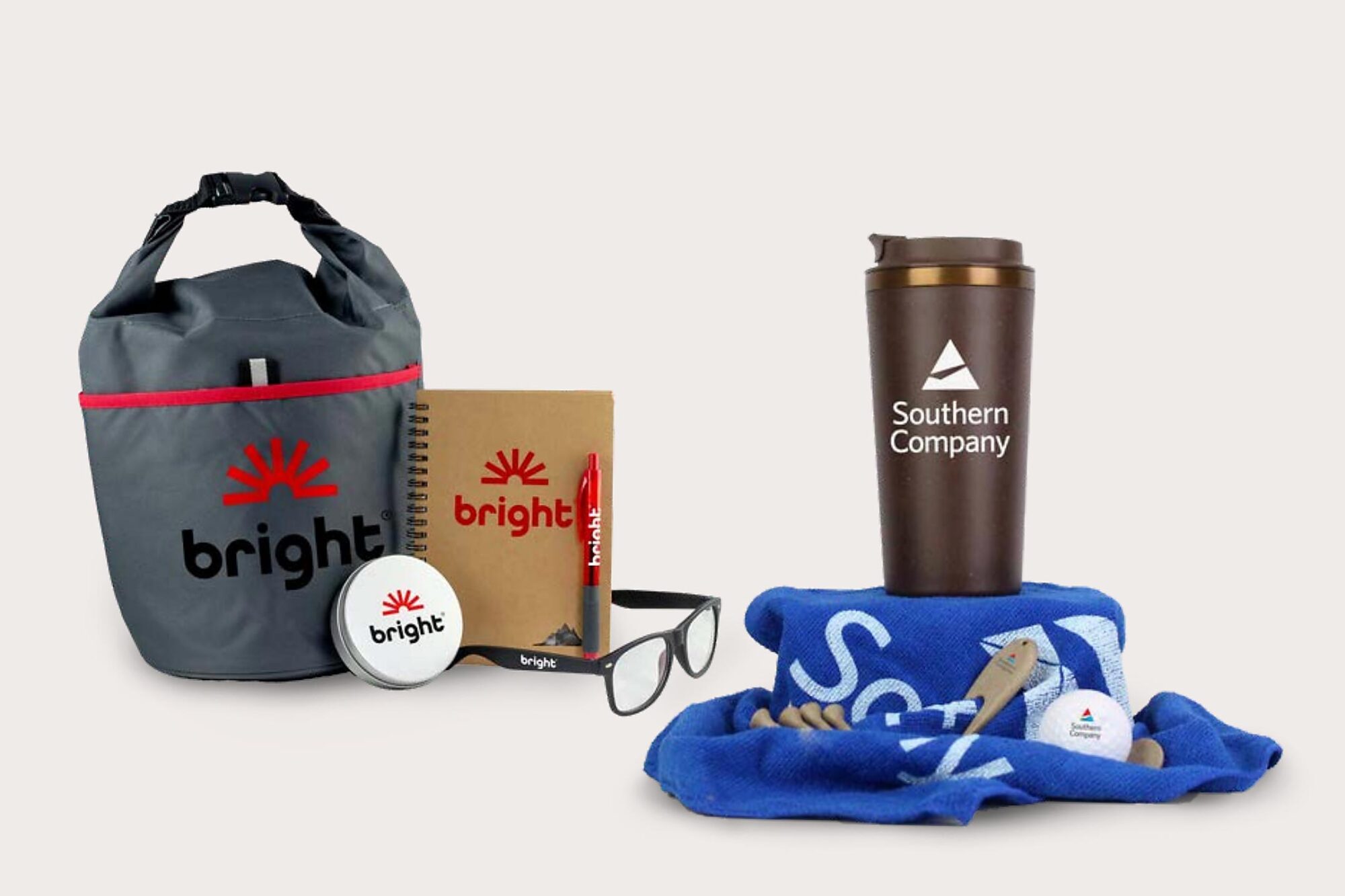 Collection of screen printed promotional products